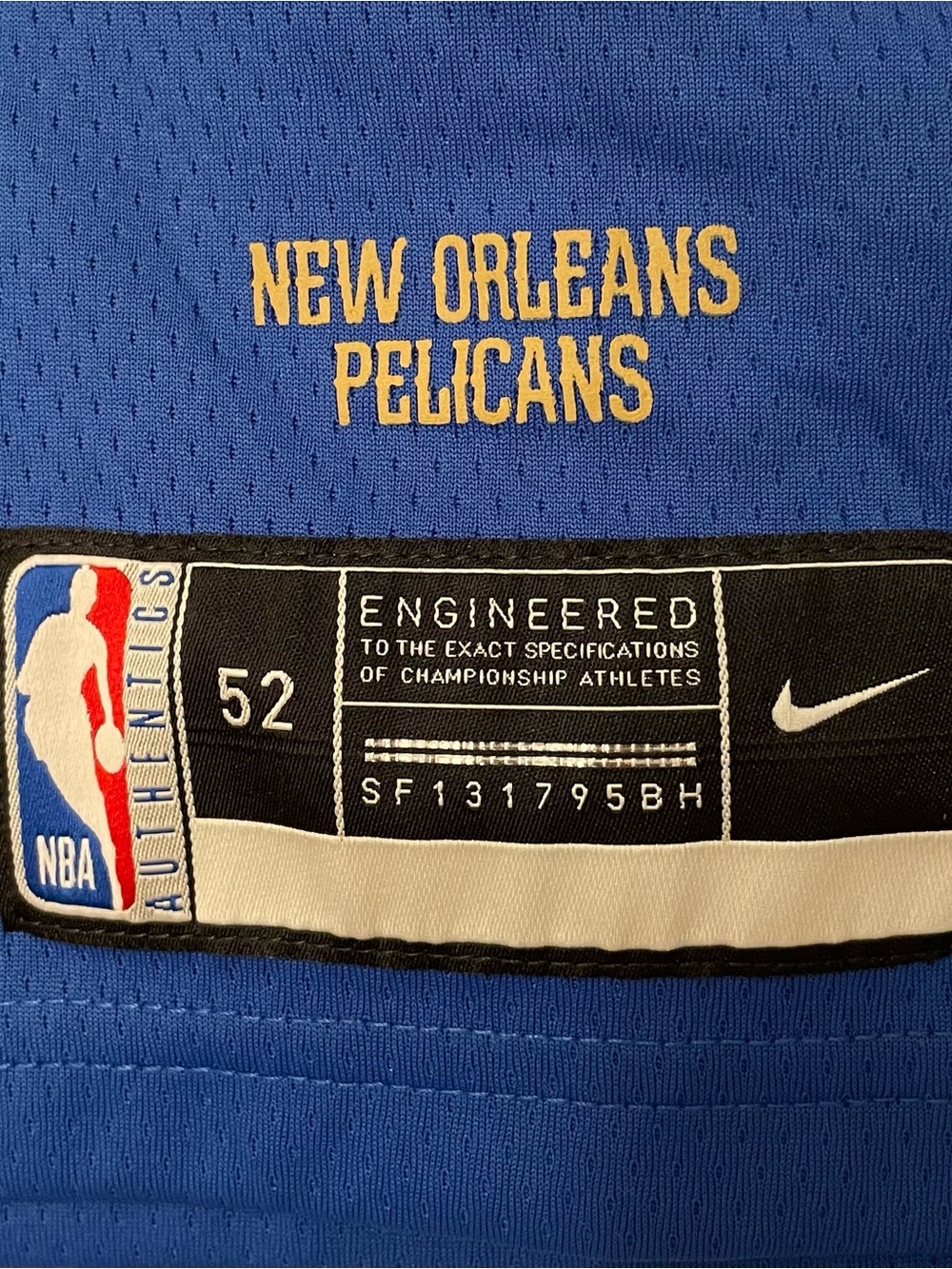 NBA‎ Zion Williamson New Orleans Pelicans Nike City Edition Swingman Jersey XL - Picture 4 of 6
